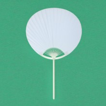 종이부채 원형 부채 PVC 