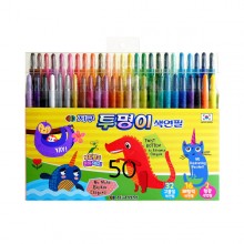 지구 투명이 50색 색연필 샤프식