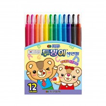 지구화학 지구 투명이 색연필 12색 샤프식