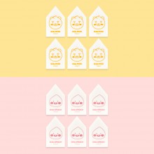 카카오 프렌즈 뷰티 조각 스펀지 퍼프 6P