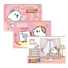 기다려빵아 1000 스케치북 여아용 5권 1팩 랜덤발송